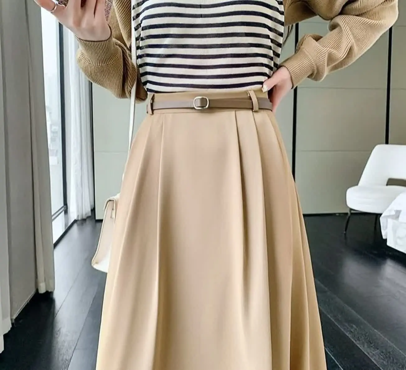 دو تکه‌ی دامن +کمربند مدل نیلو 😍
