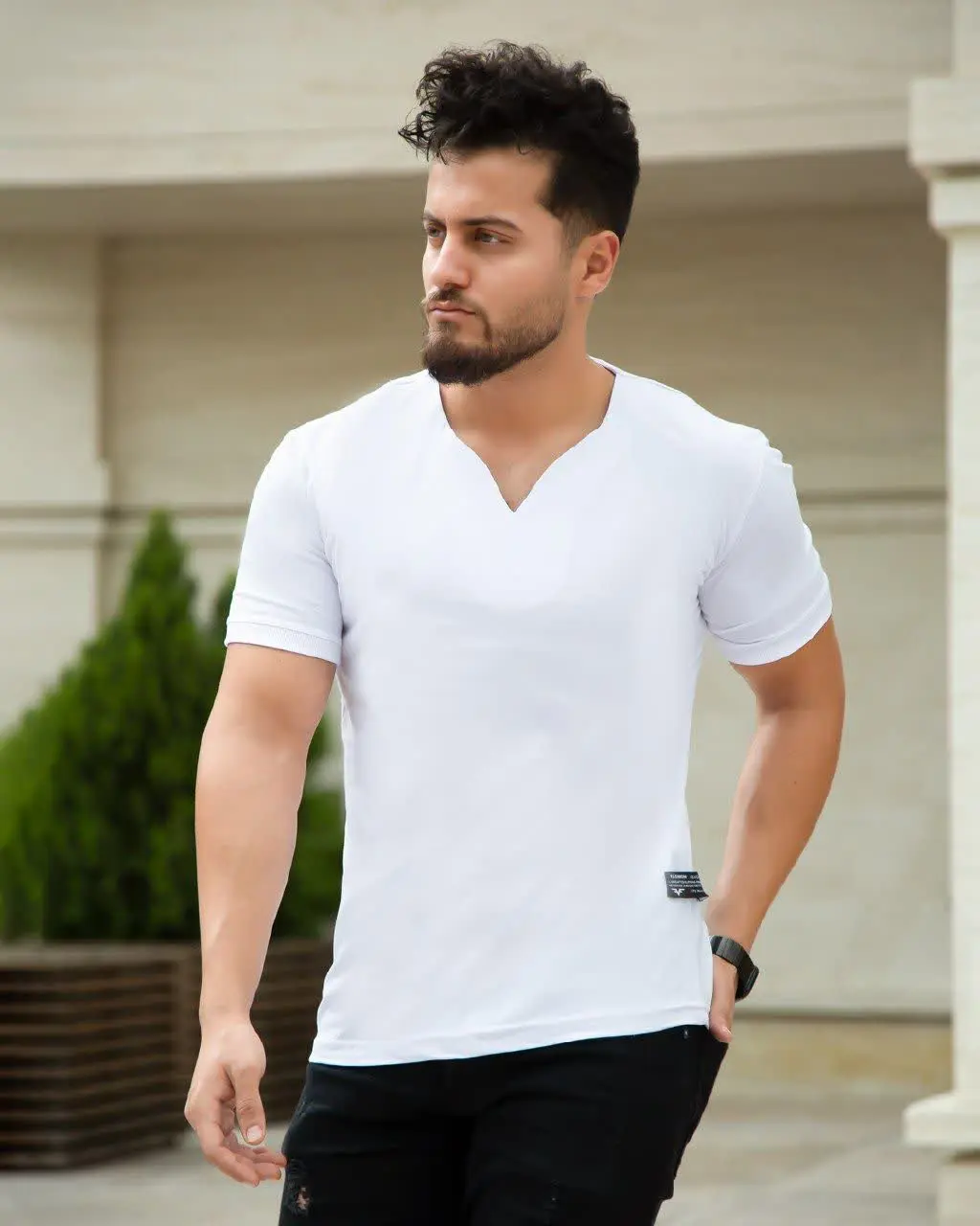 تیشرت مردانه مدل Pogba (سفید) 
