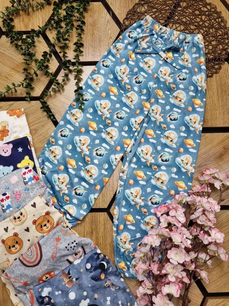 👖ساپورت چاپی گیاهی دخترانه 👧