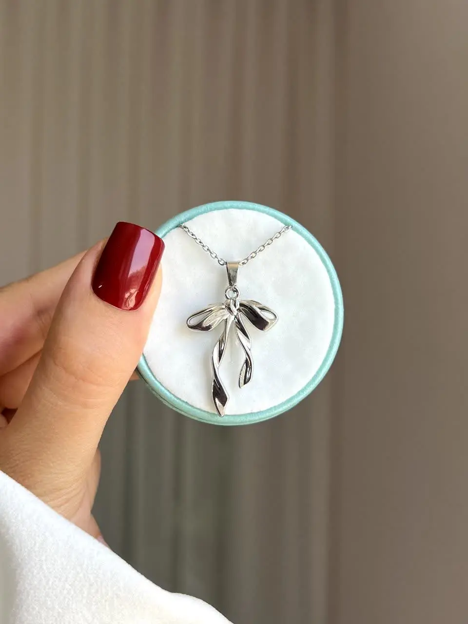 💍گردنبند بسیار شیک و کیوت پاپیون 🤗
