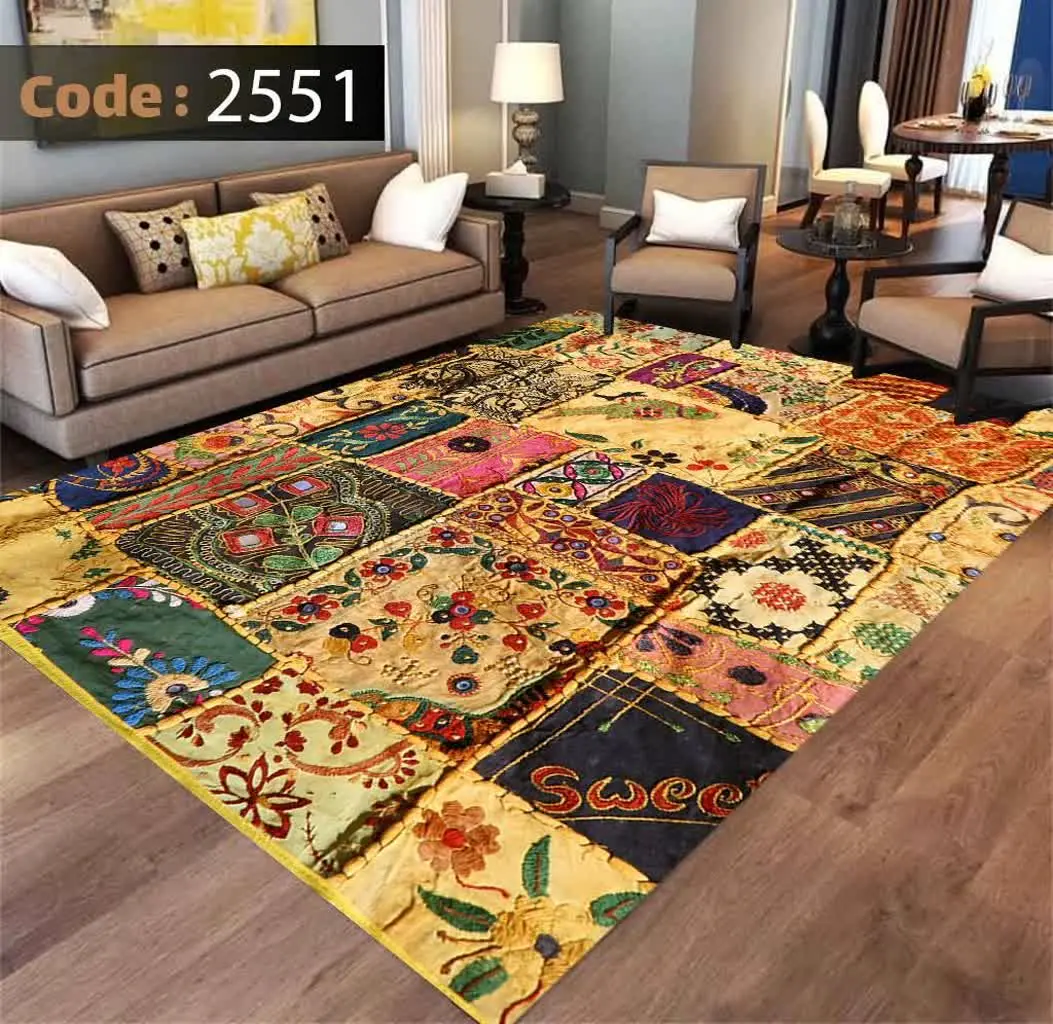 رومیزی مخمل شانل درجه یک کد B ۲۵۵۱
