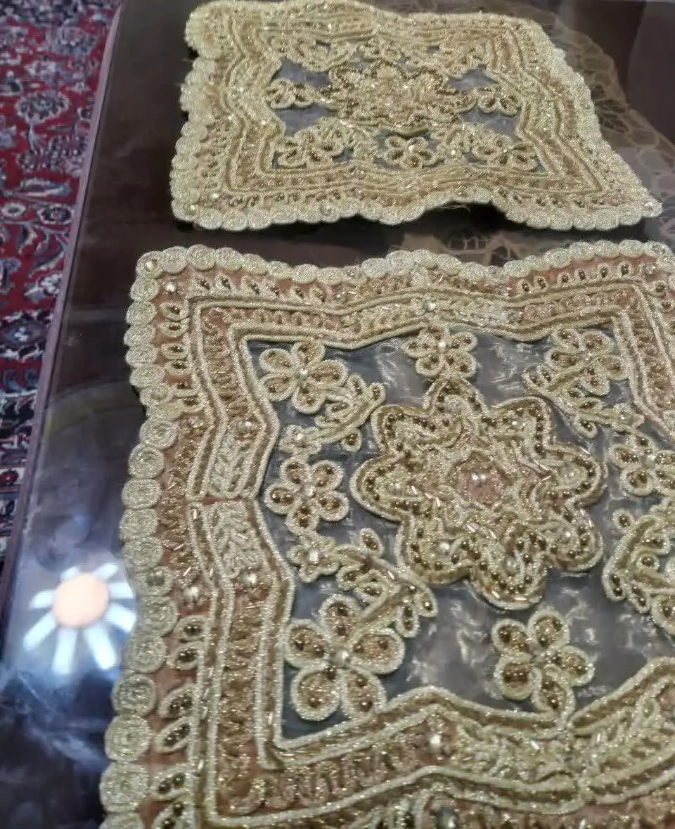 رومیزی سرمه دوزی هندی
