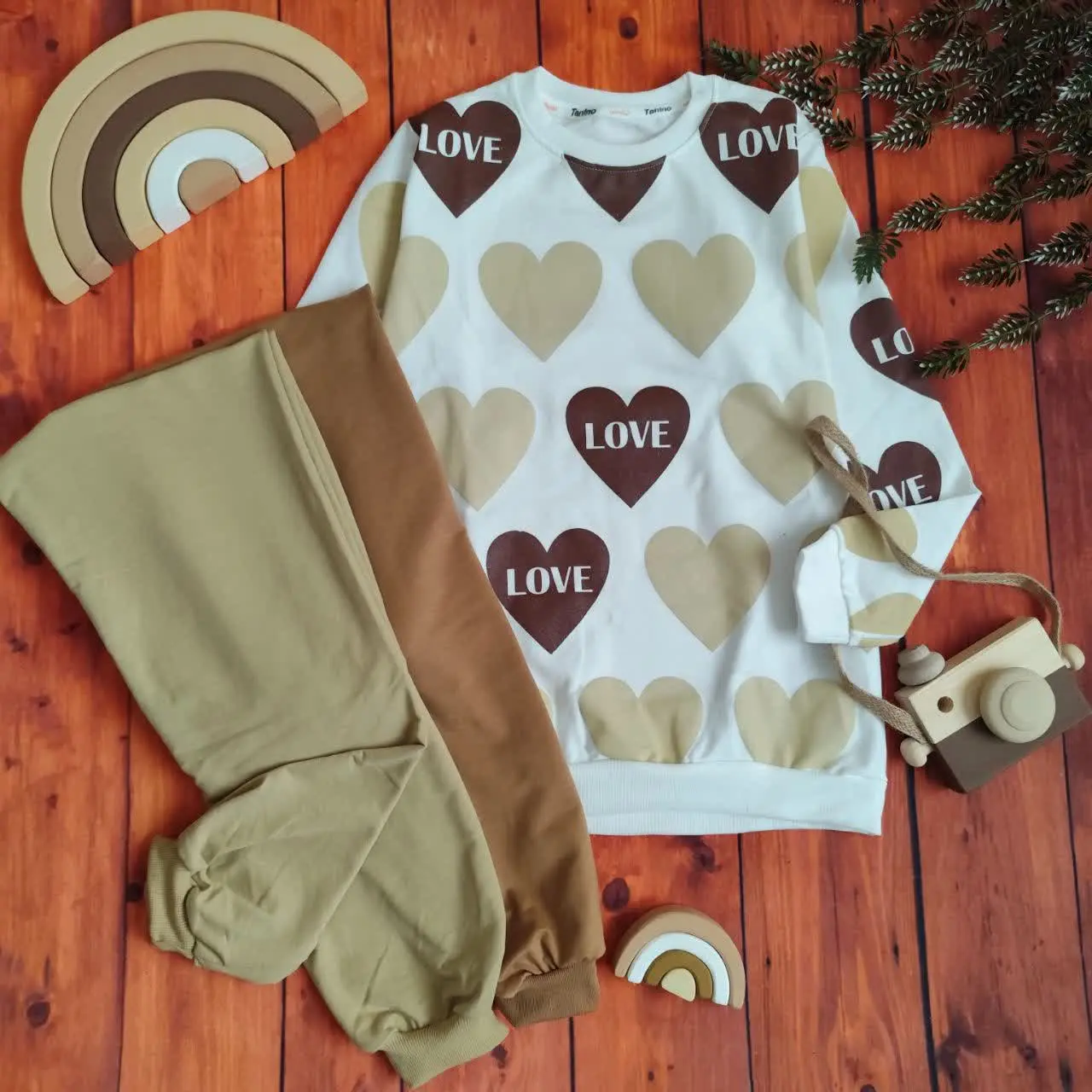 😍ست بلوز و شلوار طرح قلبی،...