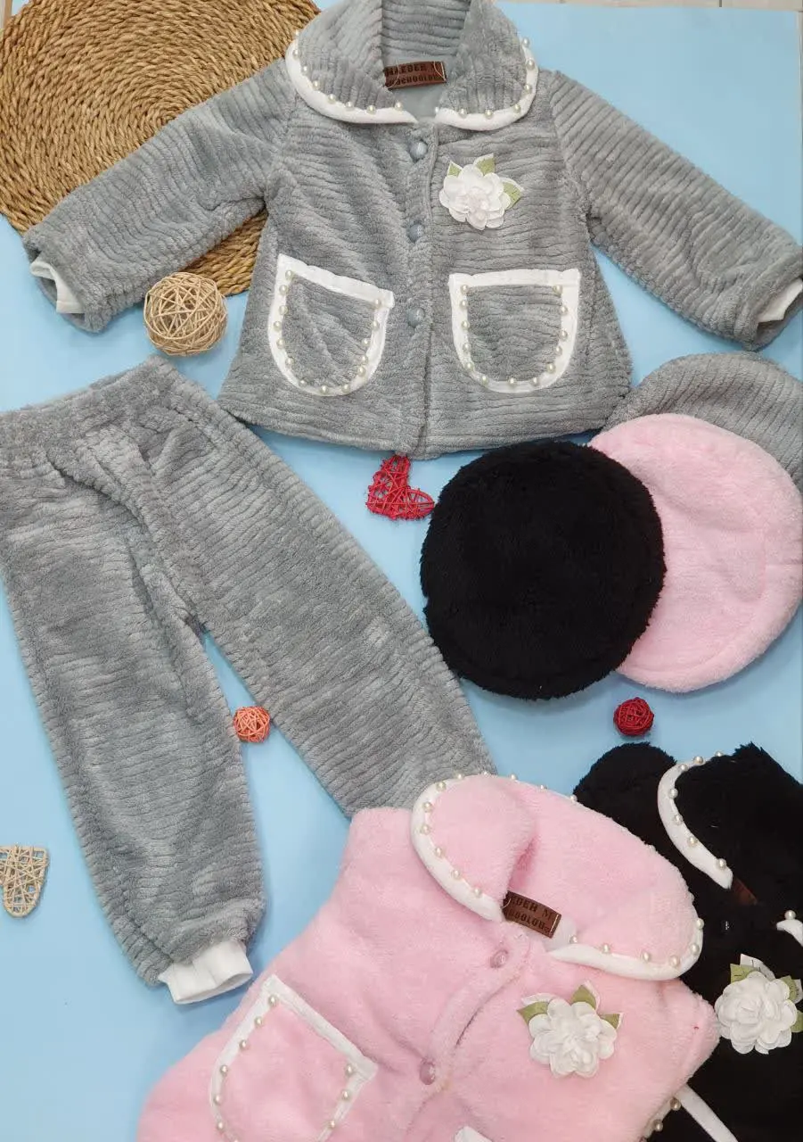 👚هودی شلوار پولیشی سه تیکه
