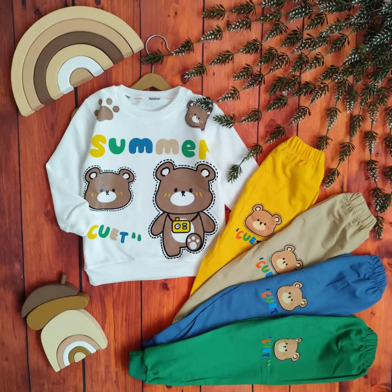 😍ست بلوز و شلوار خرس سامر،...