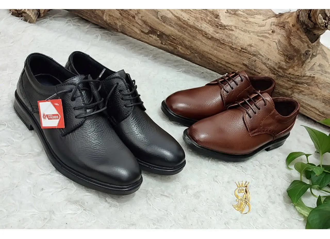  نام: 👞 کفش چرم طبیعی طبی مردانه مدل اکو بندی 😍

