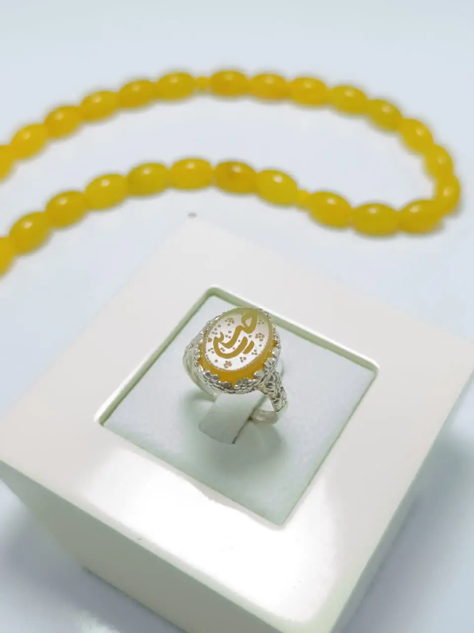 انگشتر نقره زنانه معروف بغل گل