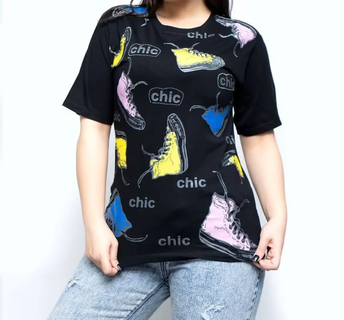 😍تیشرت کفش نگینی😍
