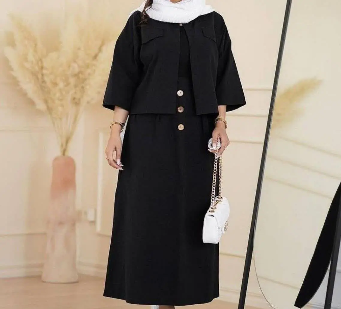 🦋نام محصول: کت دامن تولیکا 🪐
