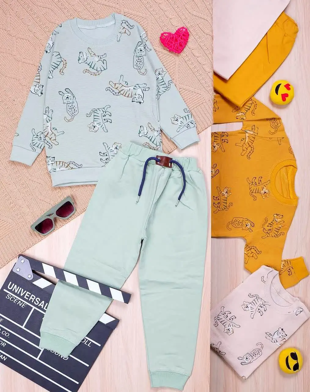 👫بلوز و شلوار بیسکوئیتی چاپ ببر👫
