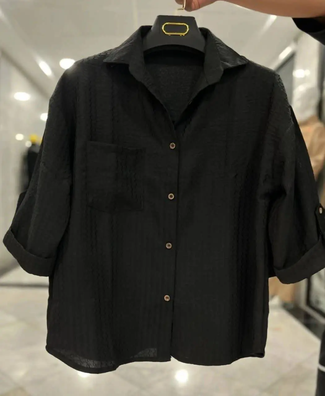 💢شومیز مشکی خنک و راحت میخای همینه👌
