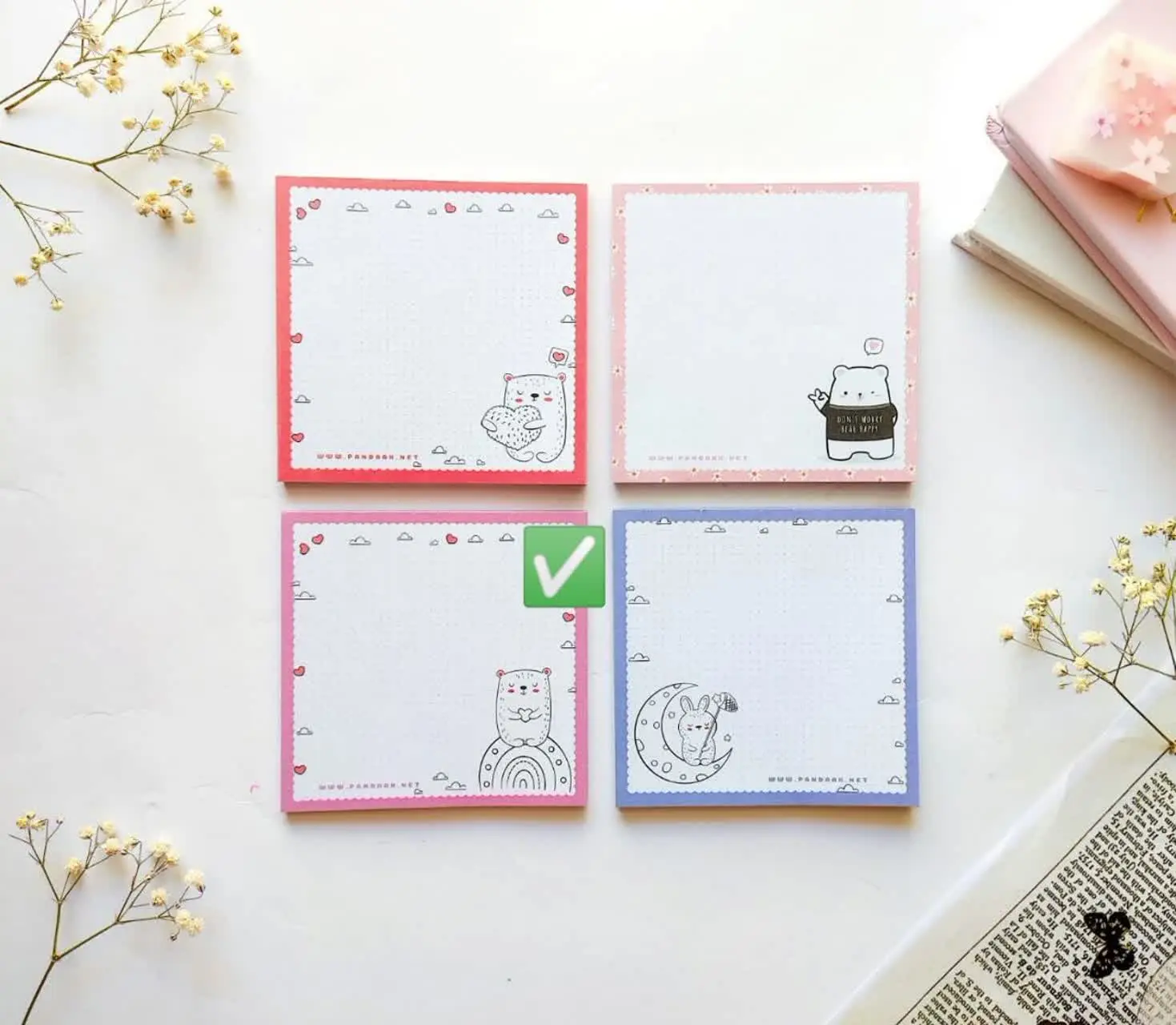 نوت پد 😍 کاغذ یادداشت هستن...