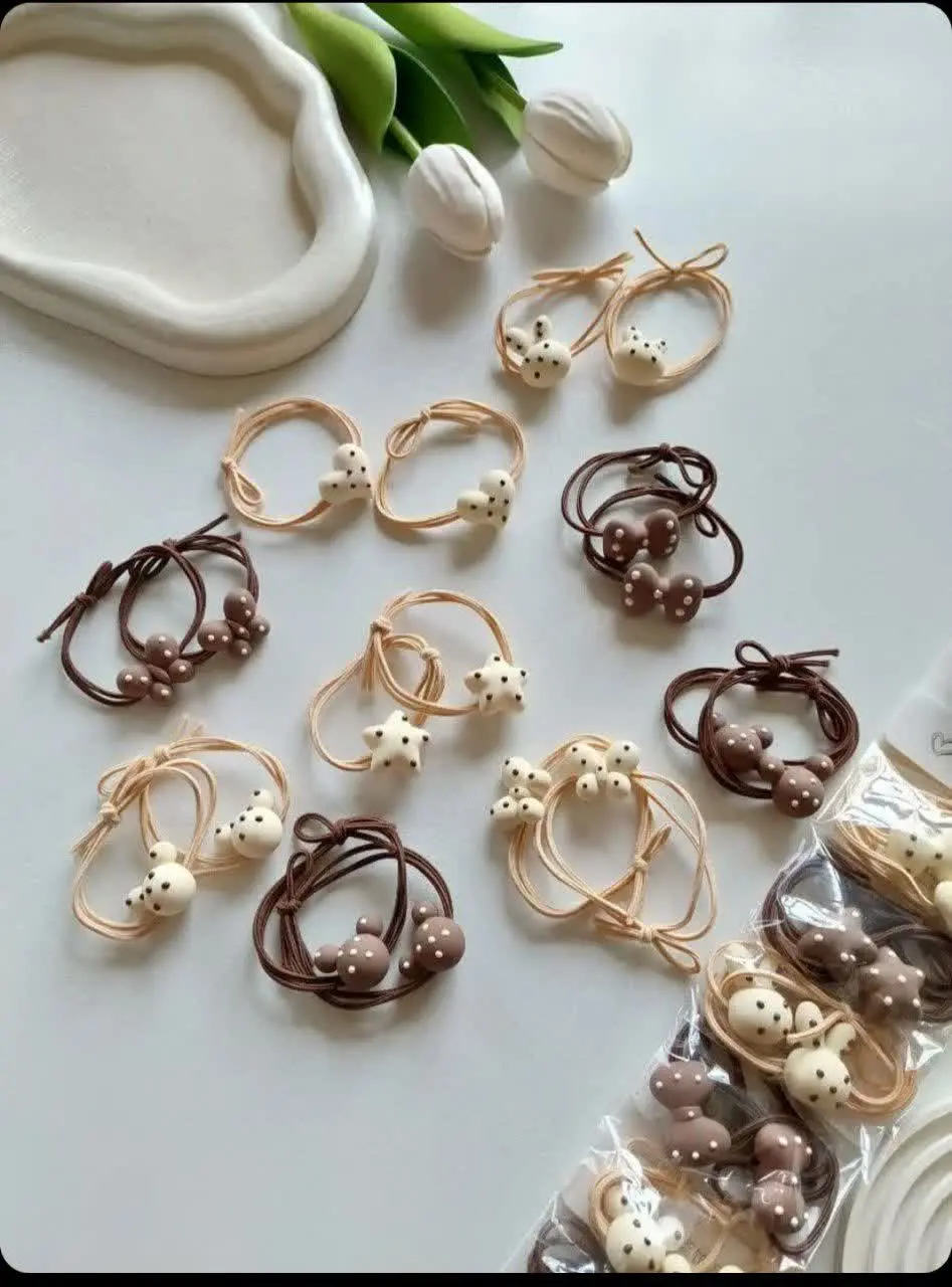 پک ۲تایی کش مو کرم قهوه‌ای اعلا
