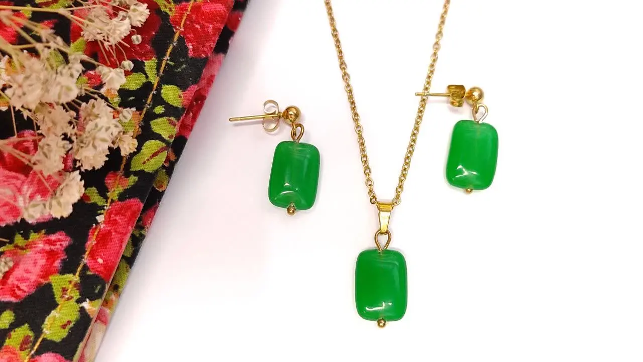 🍃🌸 نیم ست و دستبند 🌸🍃