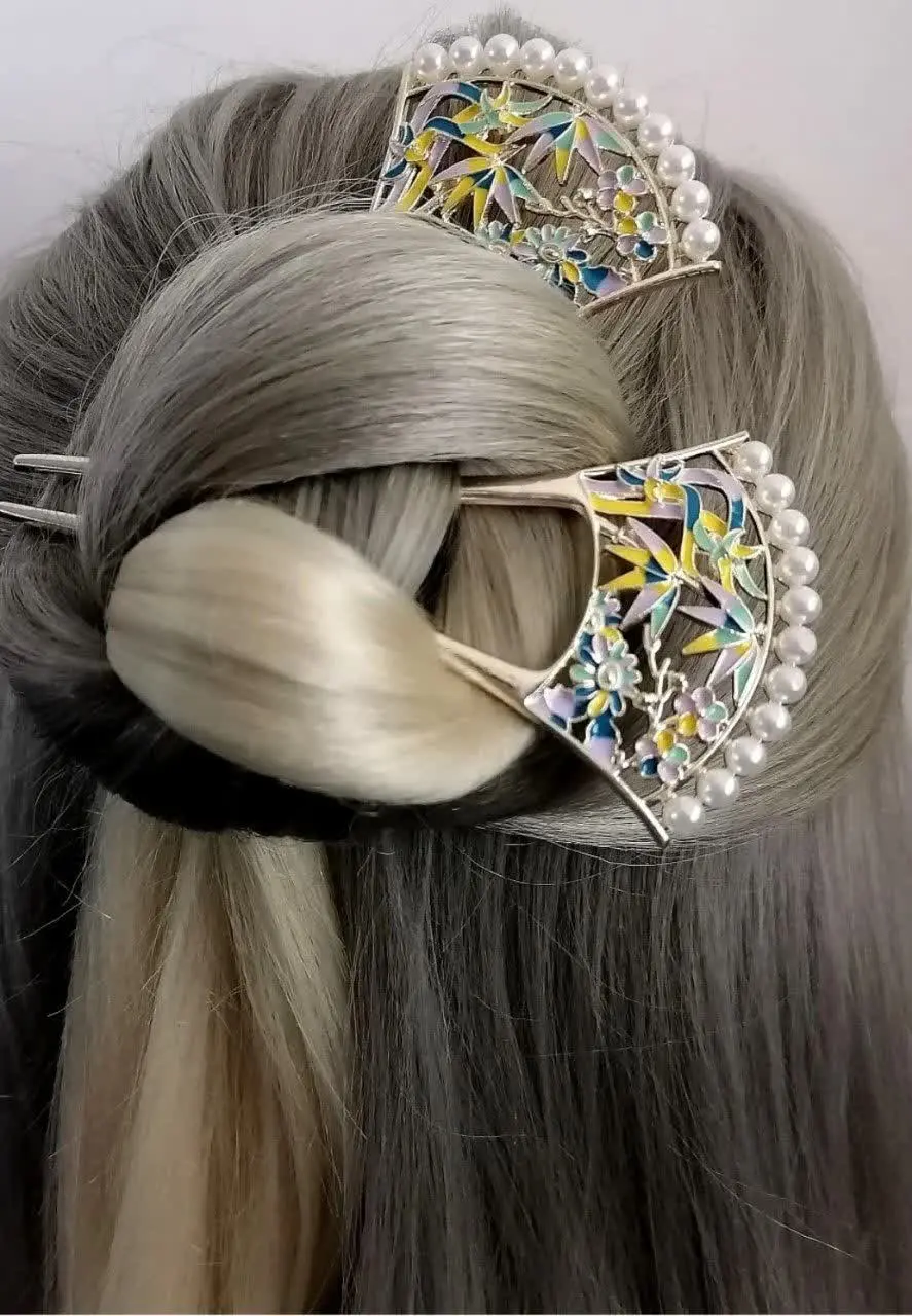 🌼کانزاشی (گیره ژاپنی) بادبز...