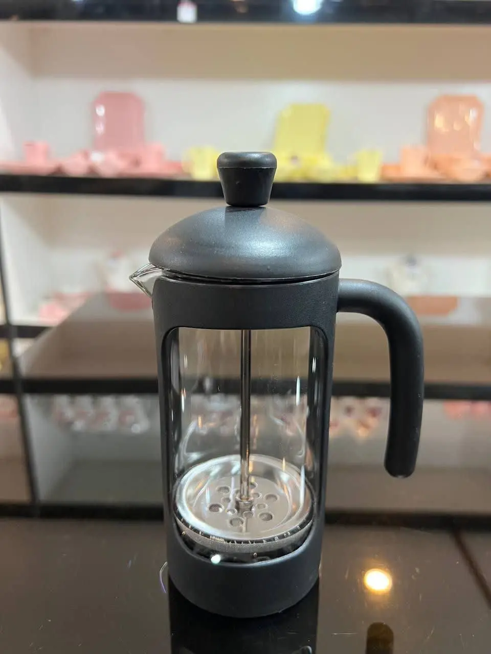 فرنچ پرس. دمنوش پلاستیکی شیشه‌ای ۶۰۰ میلی
