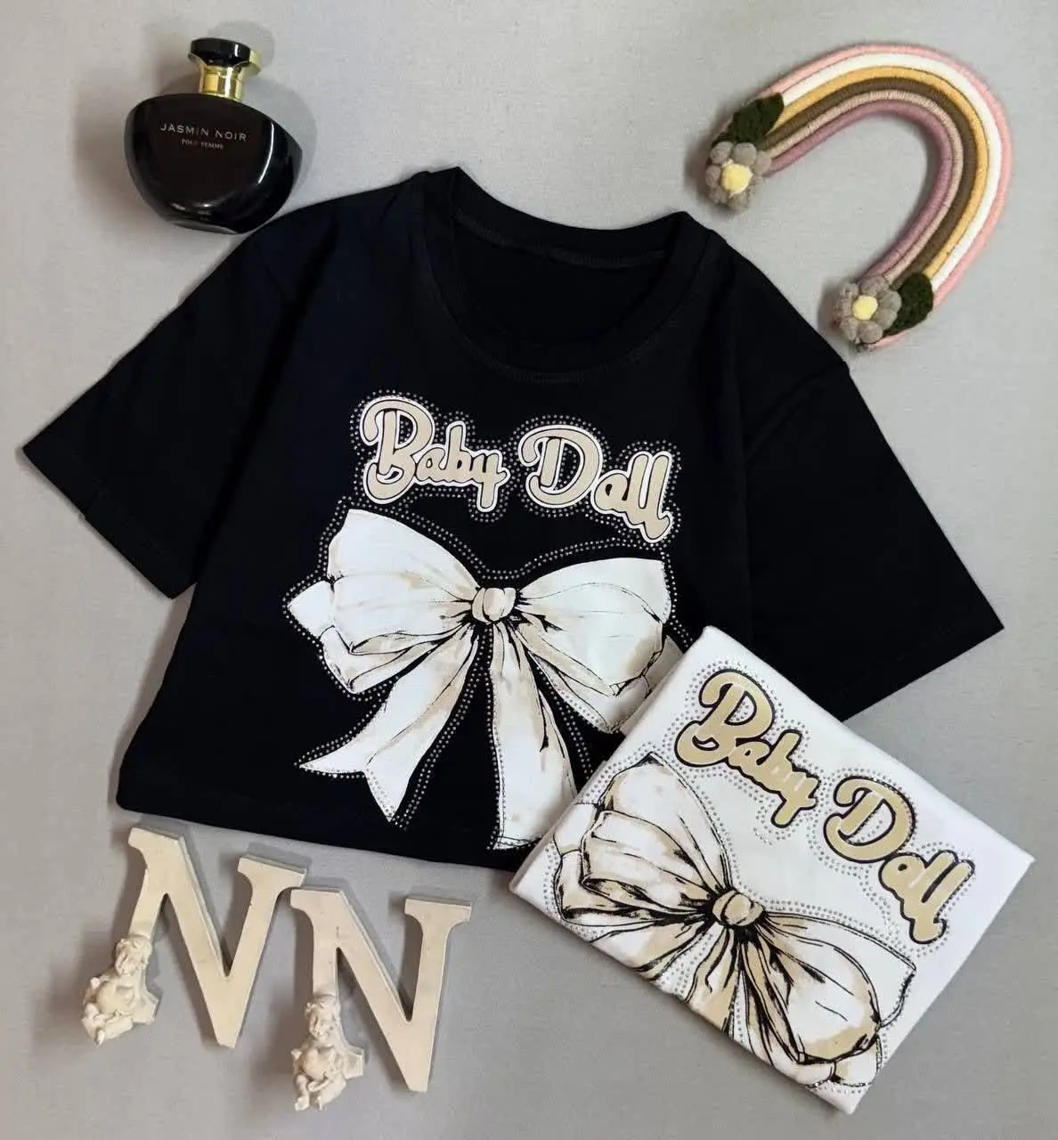 کراپ تک پاپیون نگین دار
