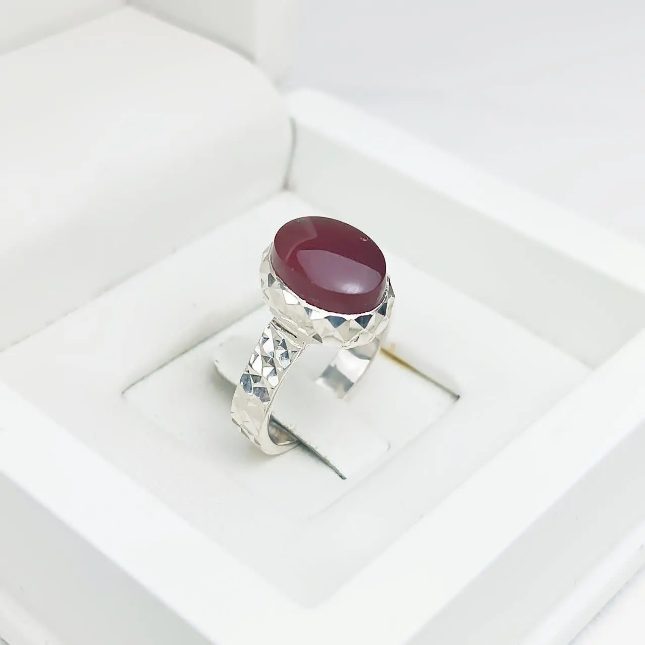 انگشتر نقره مردانه کاملا دس...