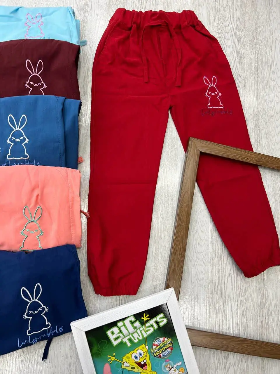 👫شلوار دخترانه کتان خرگوش👫
