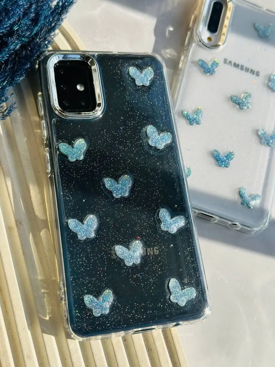 📱مدل قاب: قاب اکلیلی شاین شفاف طرحدار مخصوص انواع #سامسونگ #شیائومی 
