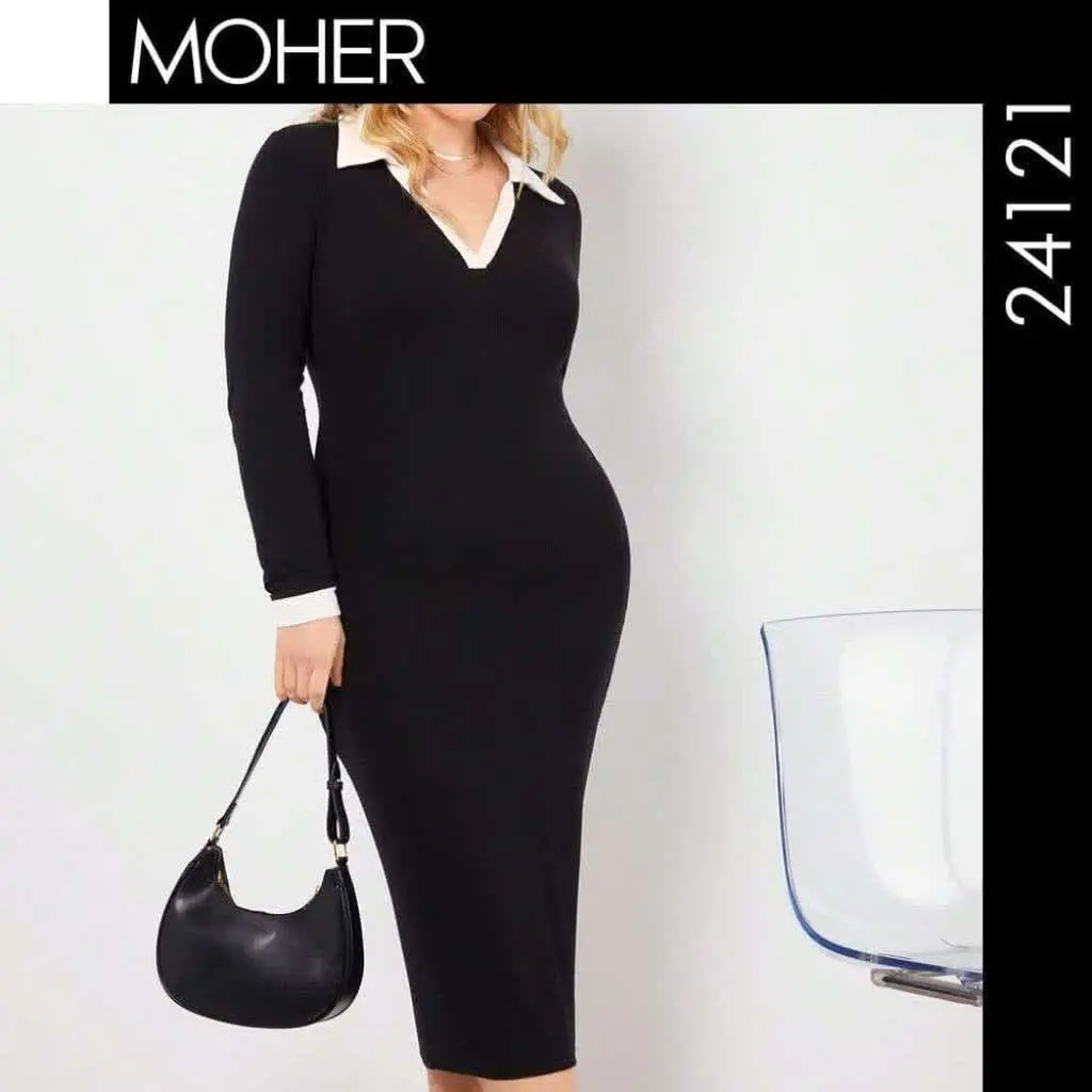 🔸 نام: #پیراهن یقه سفید #سایزبزرگ 
