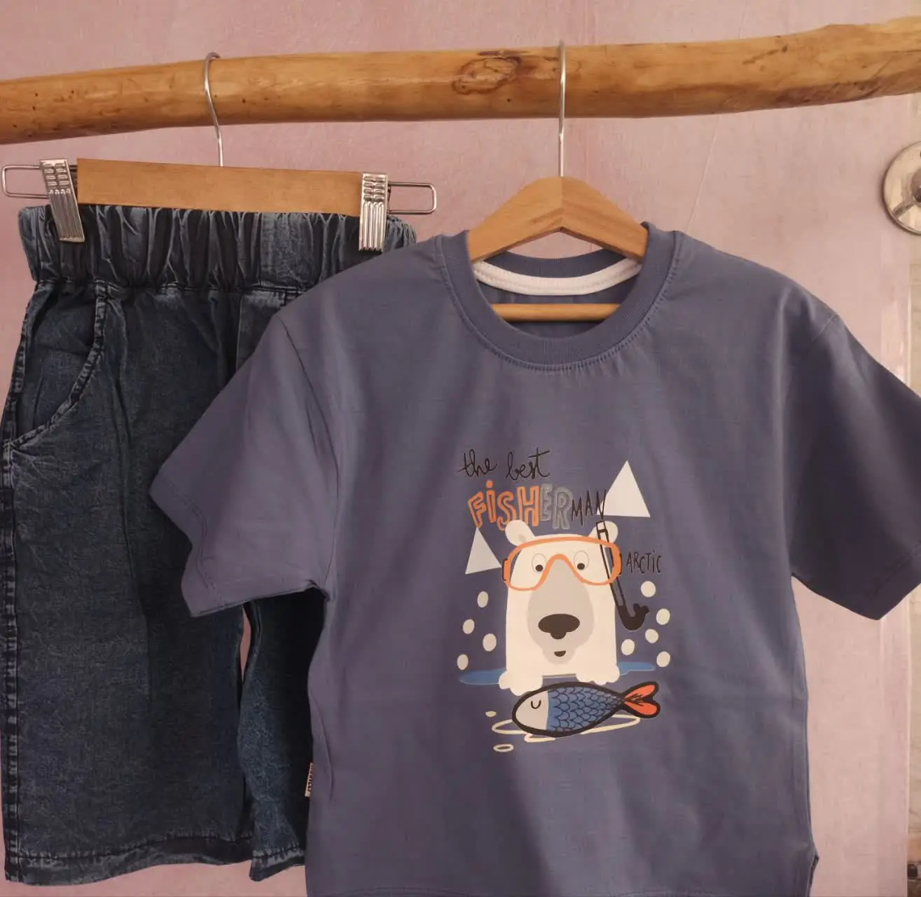 🔮ست تیشرت شلوارک اسپرت طرح Fisher🔮
