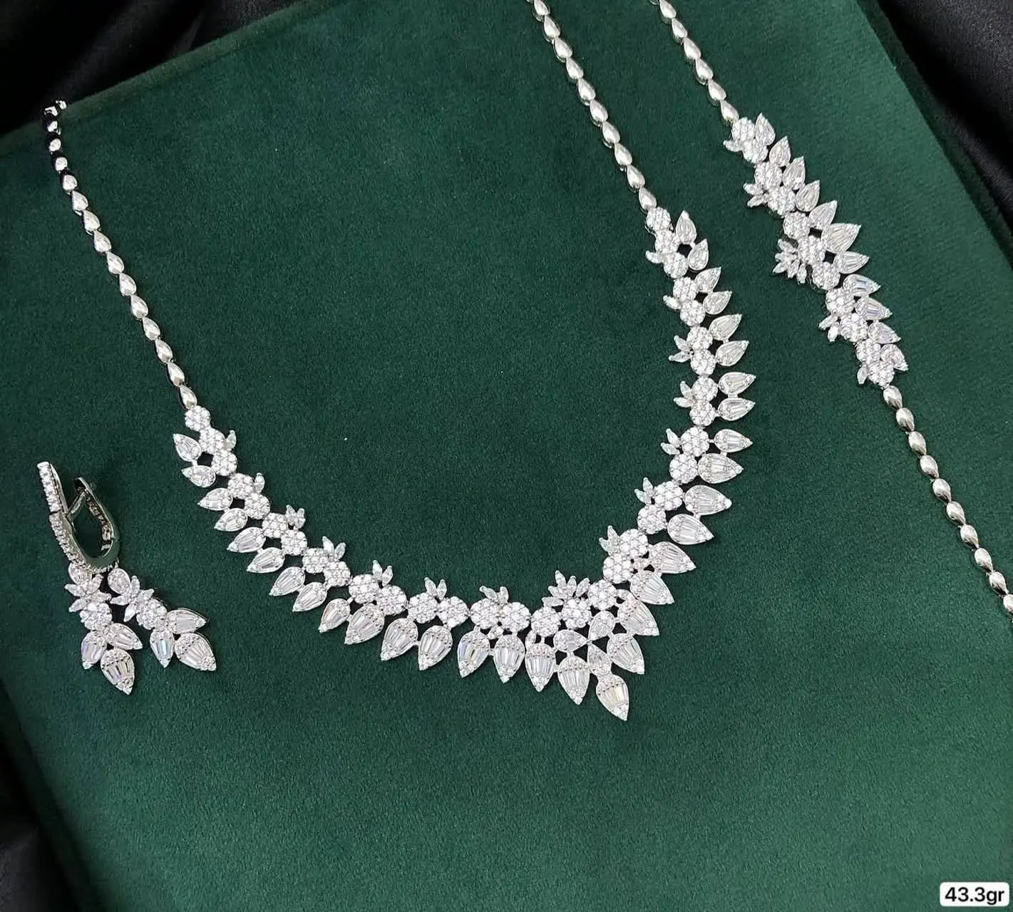 سرویس نیم ست جواهری نقره⭐️