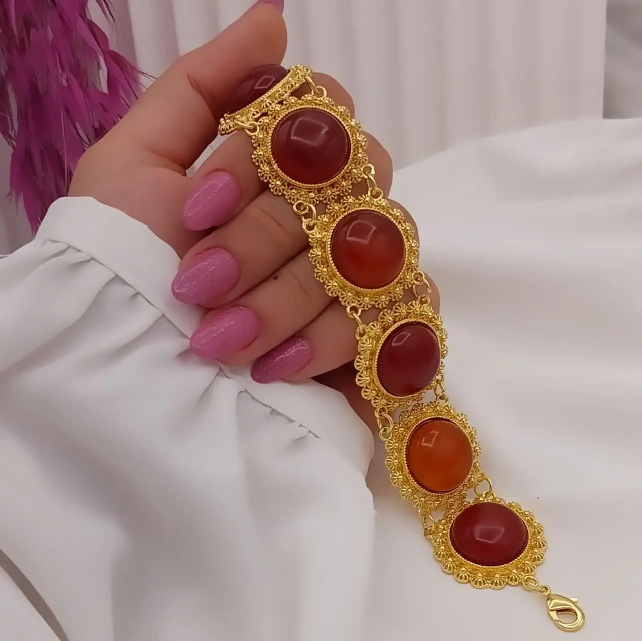 #دستبند سنگ‌دار اصلی‌فیروزه جدید😍
