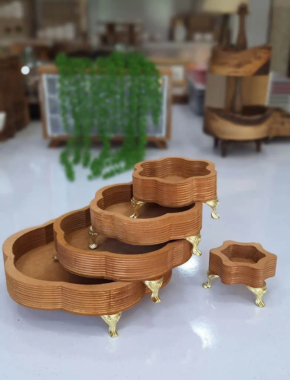 پنج تکه طرح گل پایه فلز
