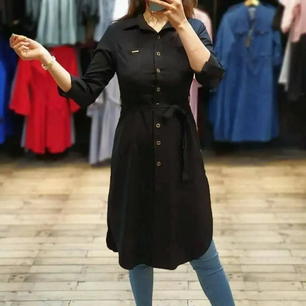 ⚜مانتو دانشجویی بغل دکمه
