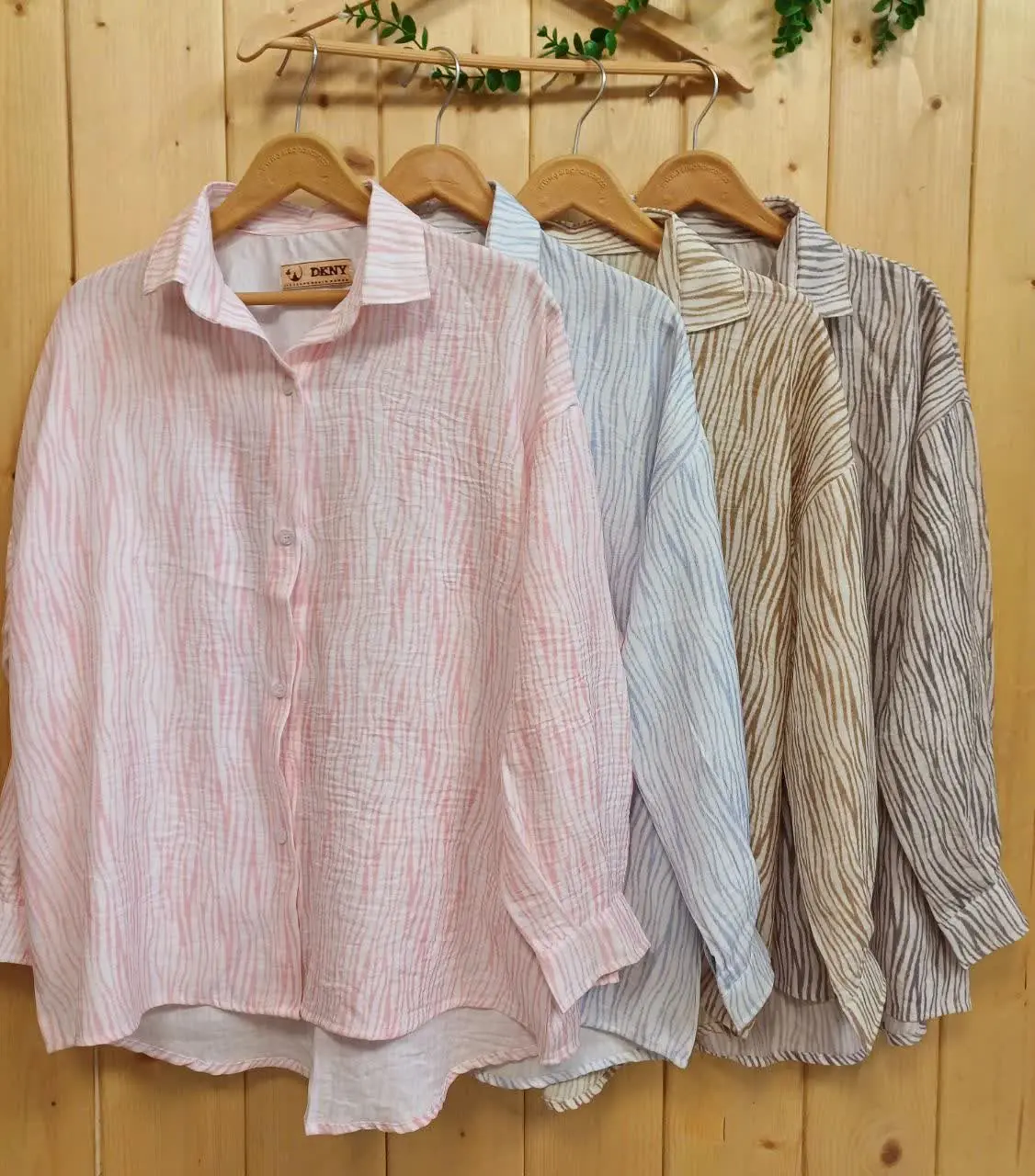 شومیز لینن گورخری
