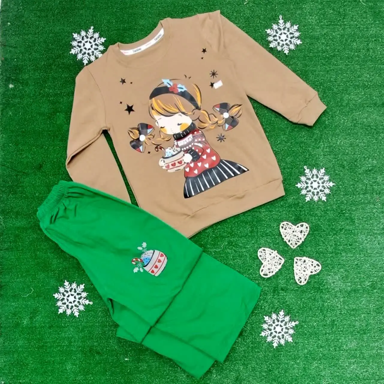 ست #دخترانه بلوز با شلوار بگ👌👌
