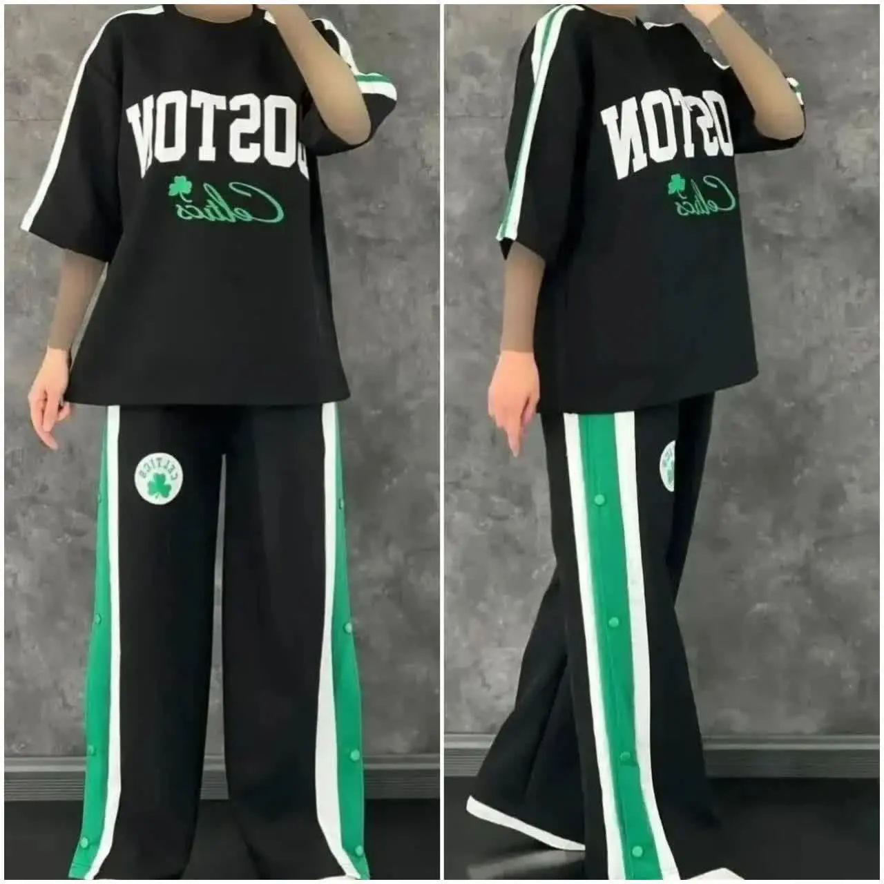 ❤️تیشرت و شلوار بگ بیرون پوش BOSTON
