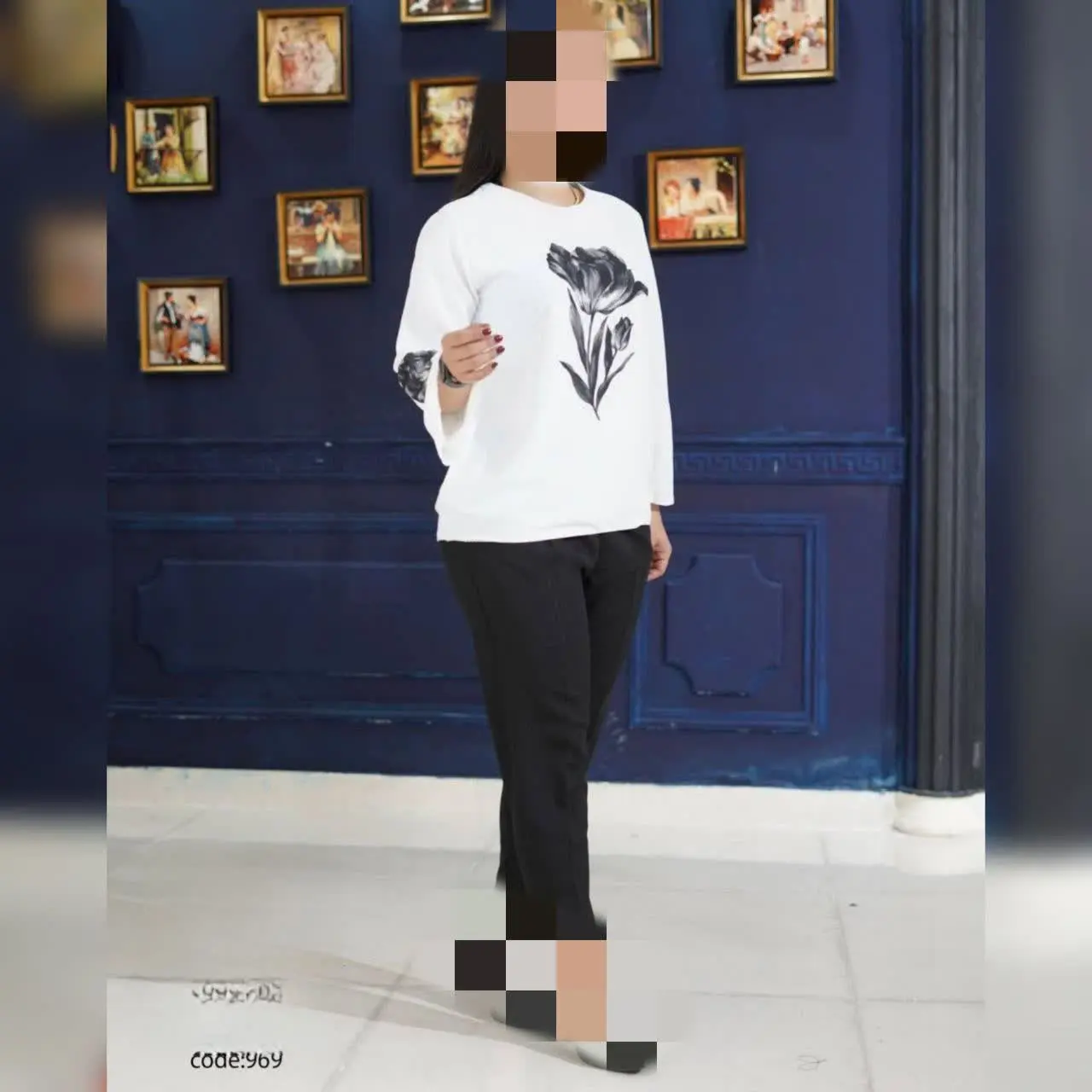 🖋نام: ست بلوز شلوار گل لاله
