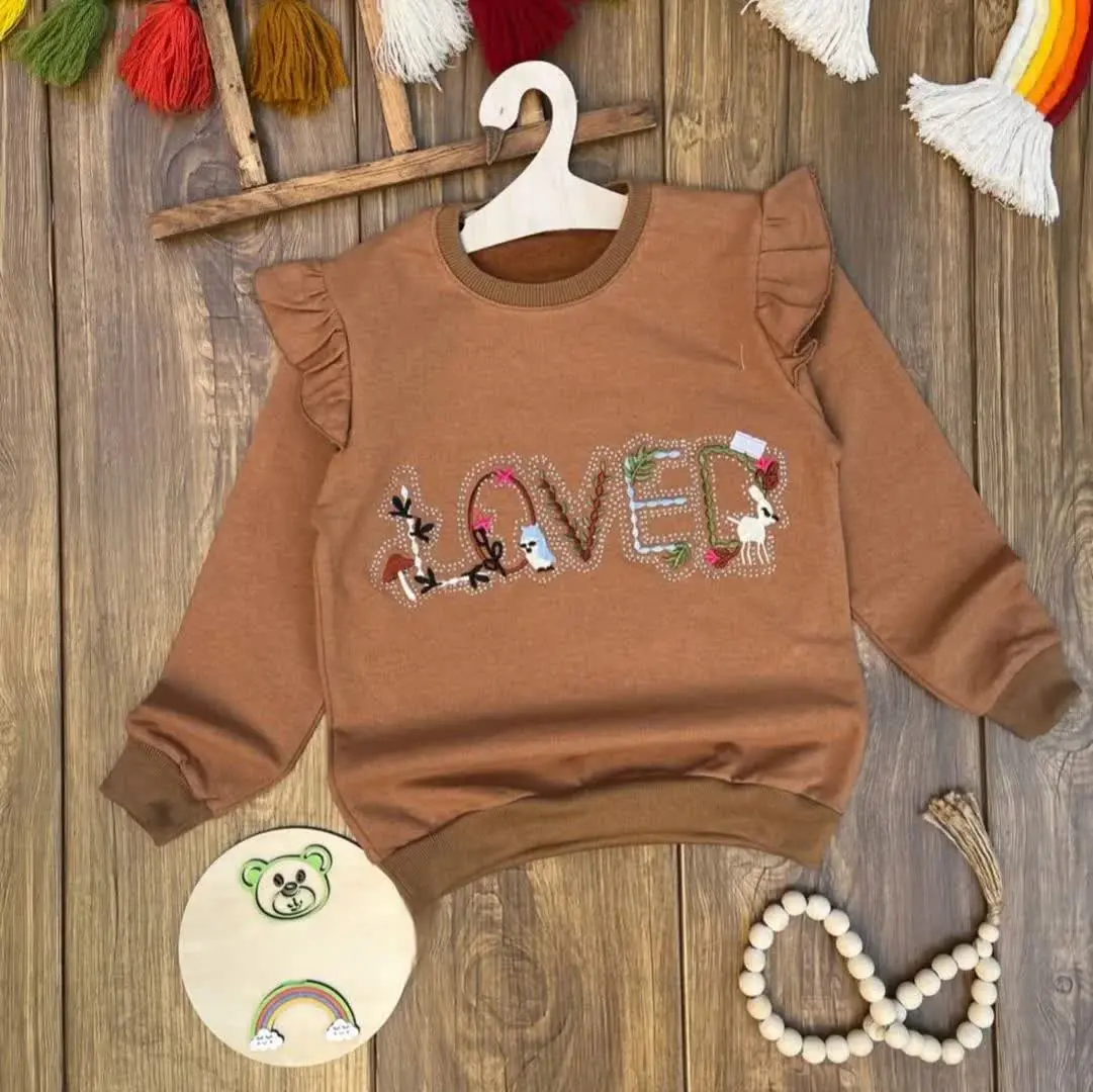 بلوز دخترانه آستین چیندار ط...