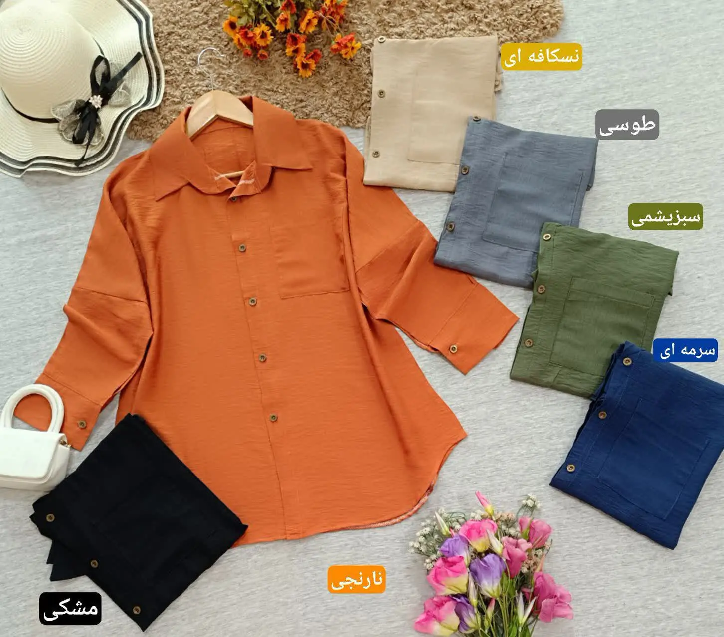 نام: شومیز مانتویی تک جیب
