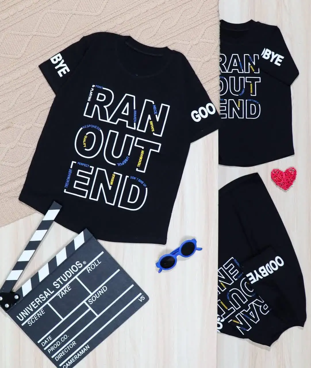 👫تیشرت مشکی چاپ RUN OUT👫
