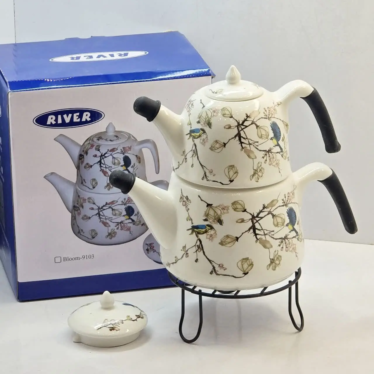 کتری قوری چینی وارمر دار RI...