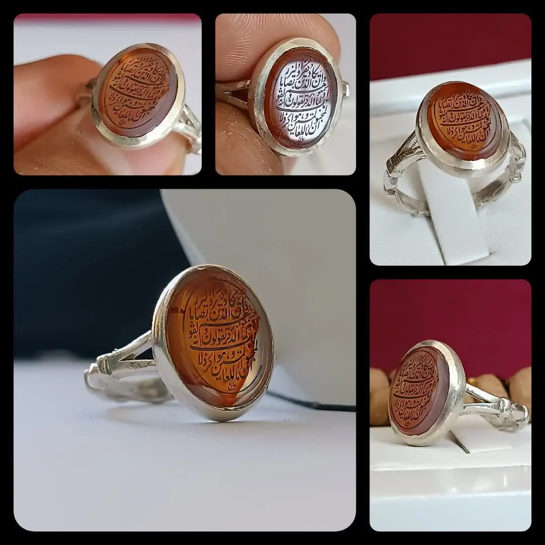 #انگشتر_اسپرت_عقیق_دورنگ_یمنی
