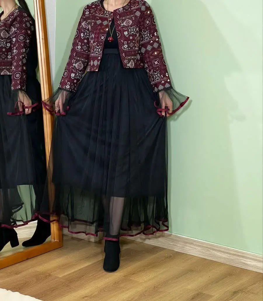 🖋نام: ست کراپ دامن توری _ یلدایی🍉🍉
