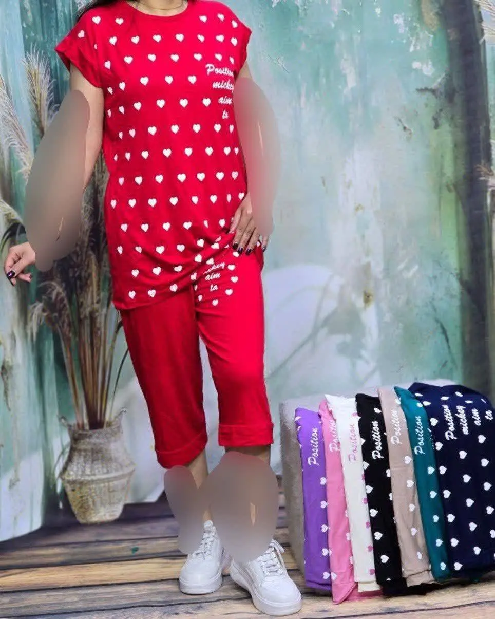 ⚜تاپ شلوارک قلبی
