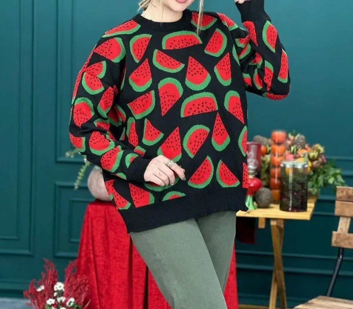 ❤️نام: بلوز بافت هندوانه
