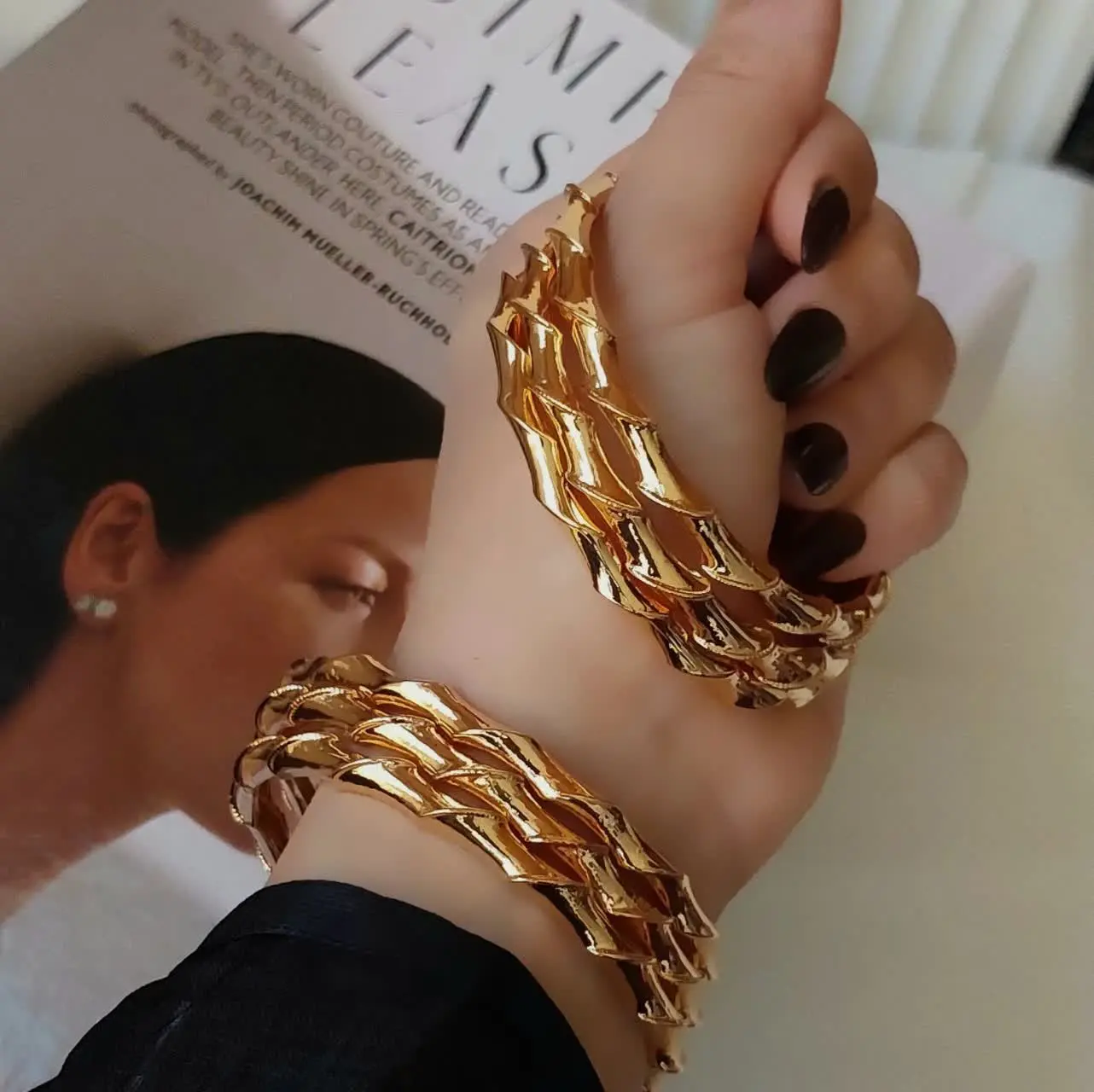 النگو اماراتی استخوانی برجس...