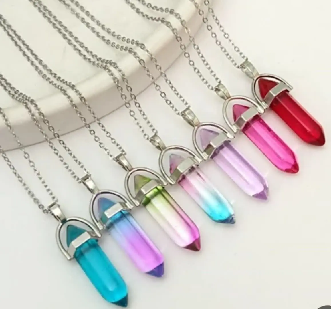 💍گردنبندهای منشور رنگی رنگی 🤤