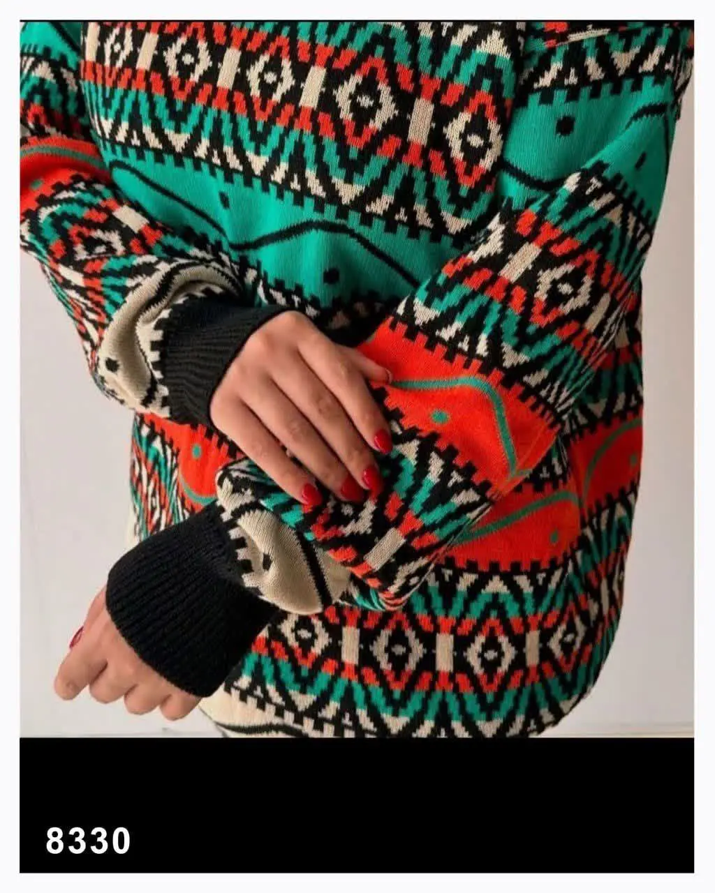 بلوز بافت طرح سرخپوستی
