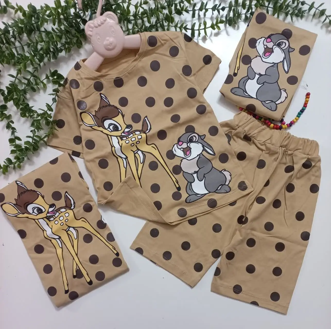 نام: تیشرت شلوارک خالدار مدل آهو 
