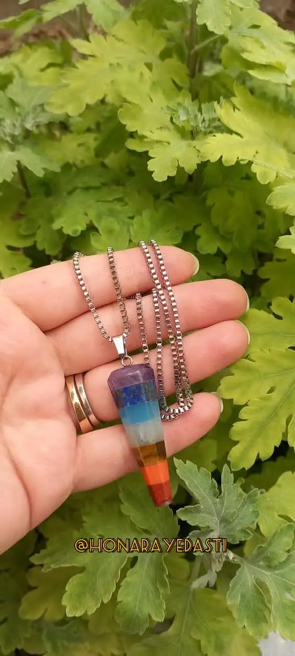 سنگهای بکار رفته در گردنبند هفت چاکرا 💎👇
