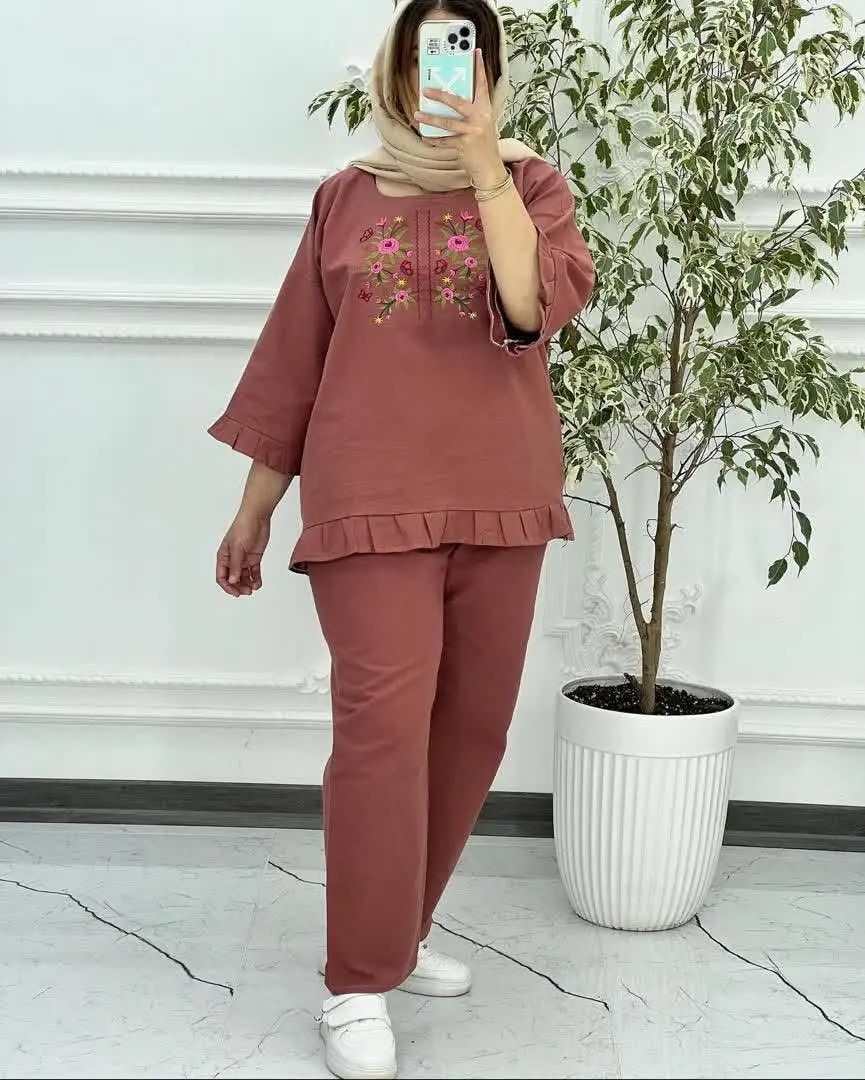 ست تونیک شلوار دمپا ساده ۲۰۰۵
