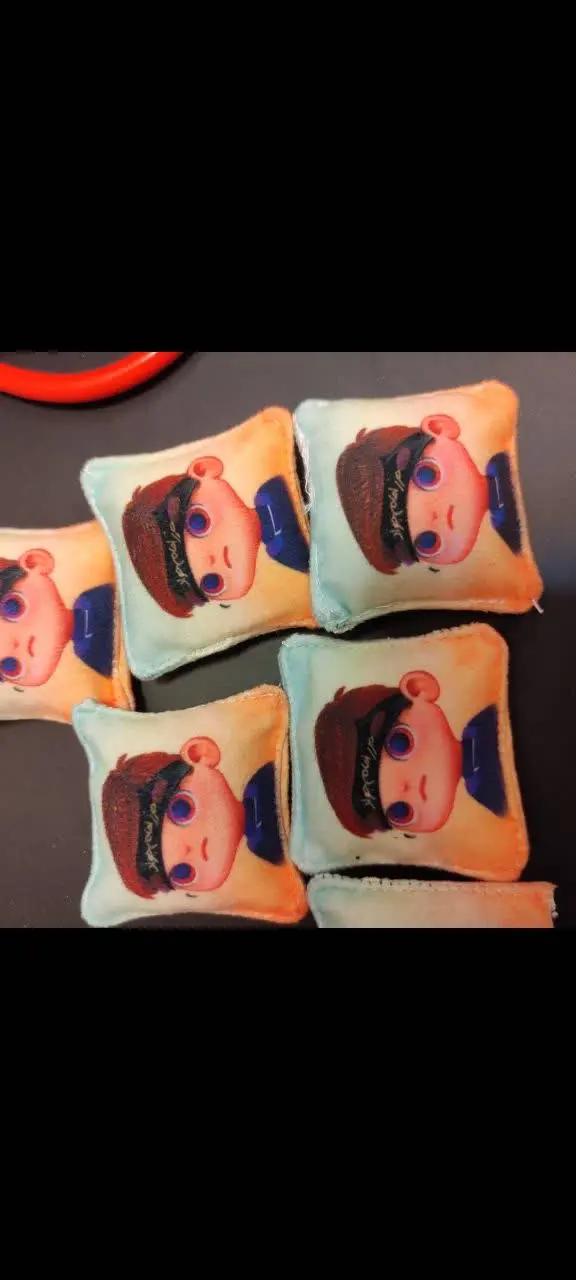 حرز امام جواد (ع) مخمل پسرانه طرح بالشت نارنجی
