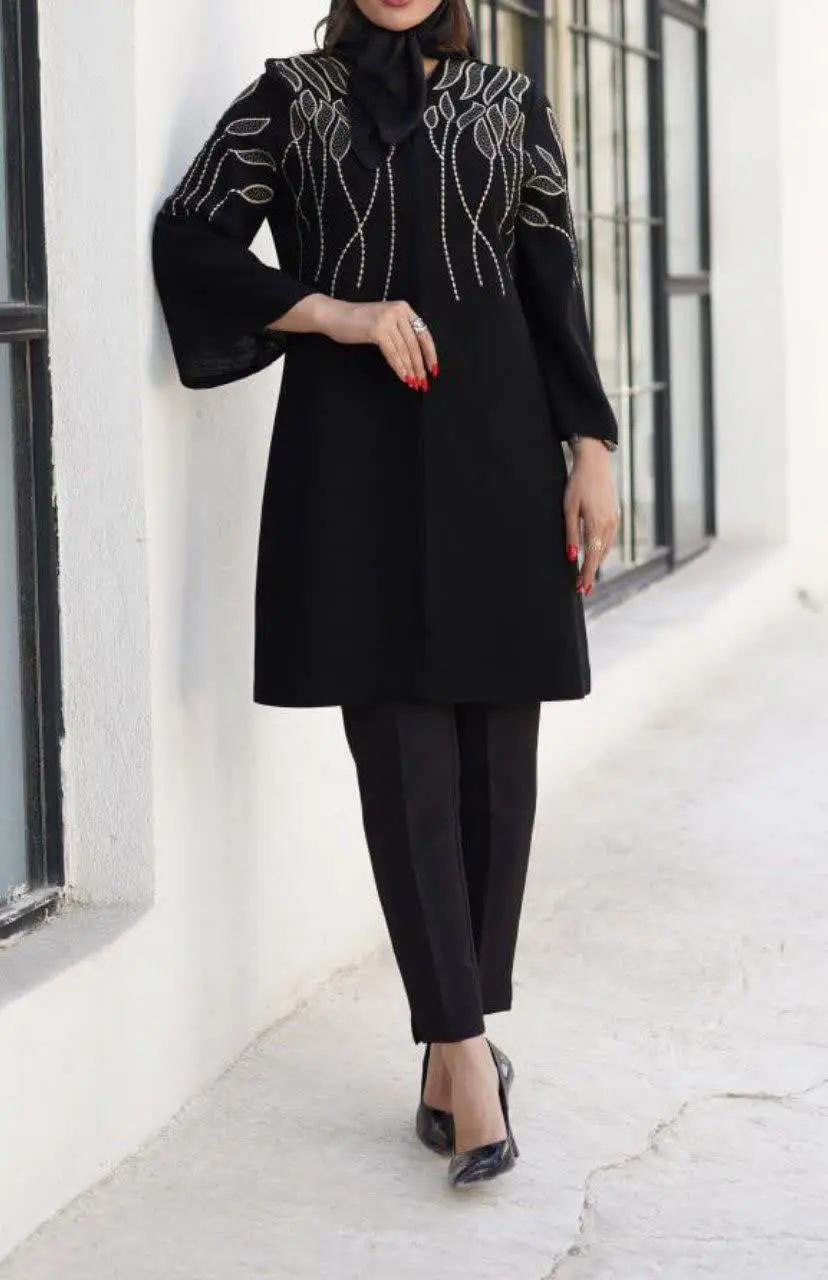 شانتون گلدوزی گل برگی مدل میراث
